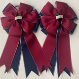 * Show Bows: Merlot On Navy *NEW