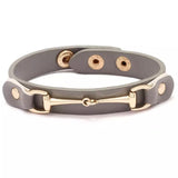 * Bracelet: Snaffle ~ Snap ~ Gray/Gold