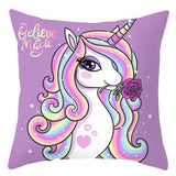 Throw Pillow Cover: Unicorn Believe In Magic