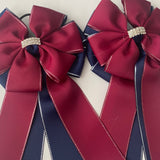 * Show Bows: Merlot On Navy *NEW