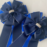 ☀️ Show Bows: Navy On Royal *NEW