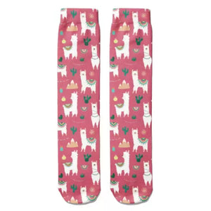 🎁 $5 SOCK SALE: Alpacas Pink