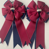 * Show Bows: Merlot On Navy *NEW