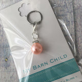 Bridle Charm: Pearl ~ Peachy Pink ~ NEW