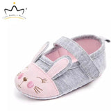 Infant Shoes: Bunnies Gray/Pink