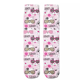 Socks: Cats Fashion Pink