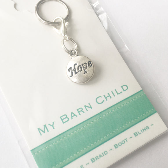 Bridle Charm: Inspirational ~ Hope (Round)