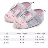 Infant Shoes: Bunnies Gray/Pink