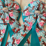 Show Bows: Horses Teal *NEW