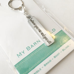 Bridle Charm: Inspirational ~ believe you can and you will