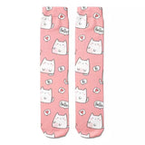 Socks: Cats ~ Hi Hello Pink