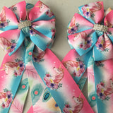 Show Bows: Unicorns Ombré/Feathers • CLEARANCE