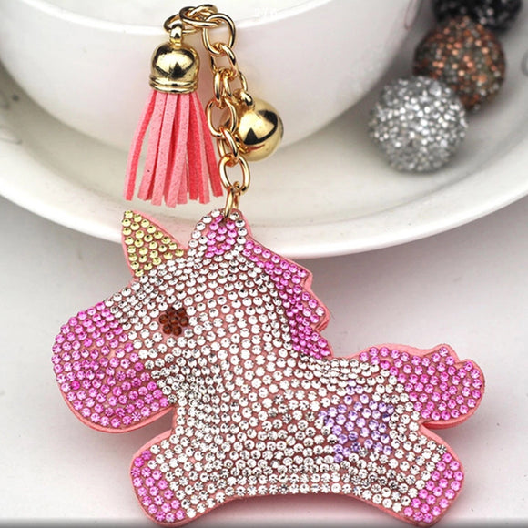 ✨KeyChain / Bag Charm: Sparkle Unicorn - Chonky - Pink